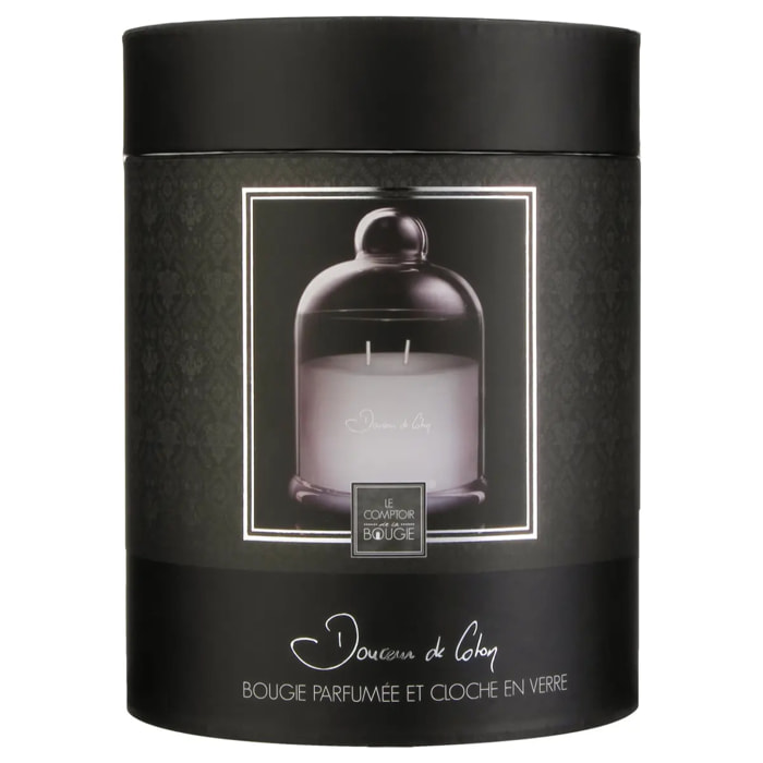 Bougie parfumée cloche "Loyd" - fleur de coton 650g