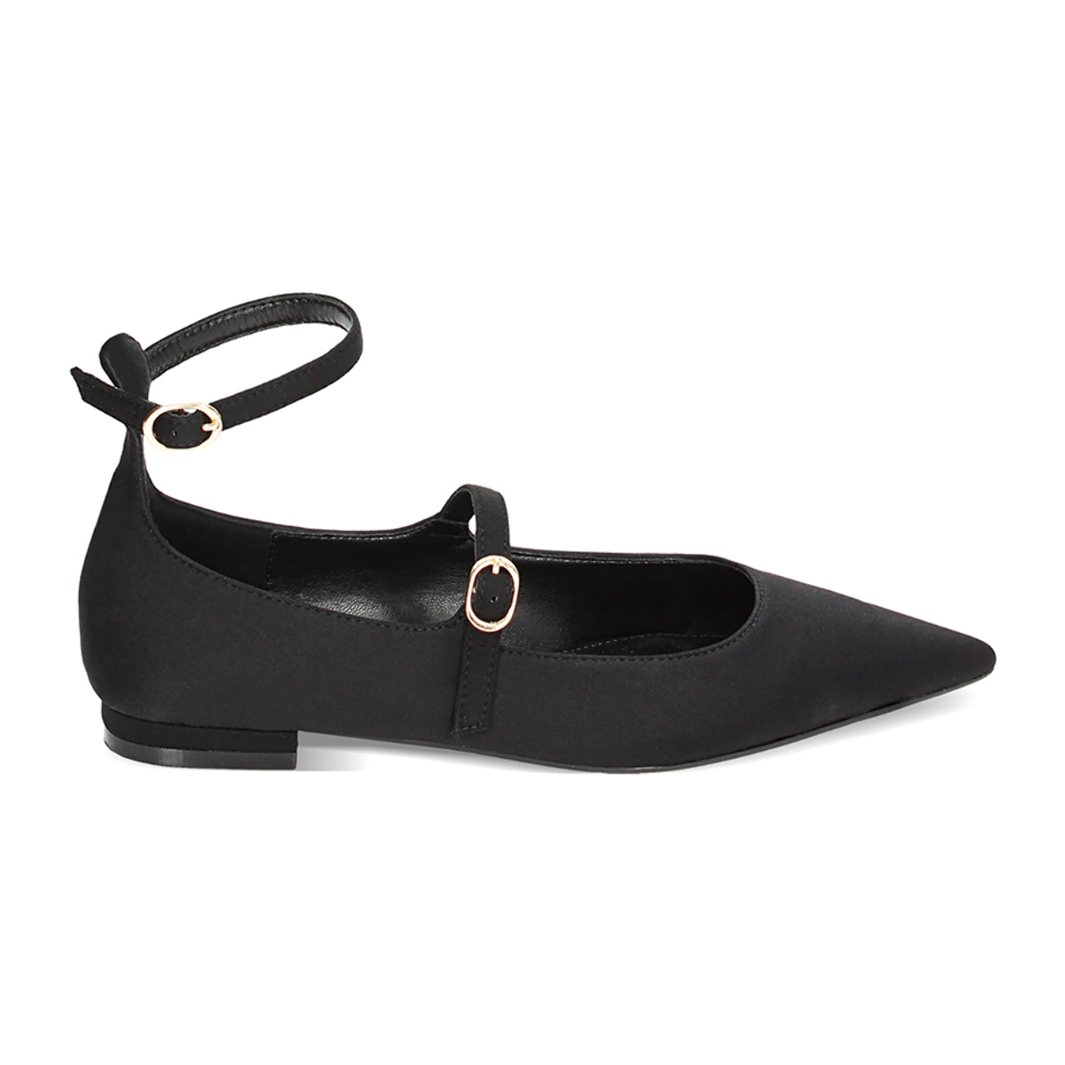 Ballerine nere in tessuto