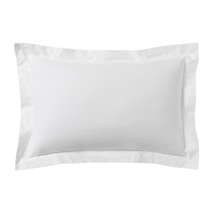 Taie d'oreiller unie en percale de coton, ROYAL LINE, Blanc