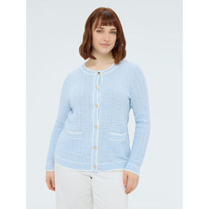 Fiorella Rubino - Chaqueta de punto de rayas - Light - blue