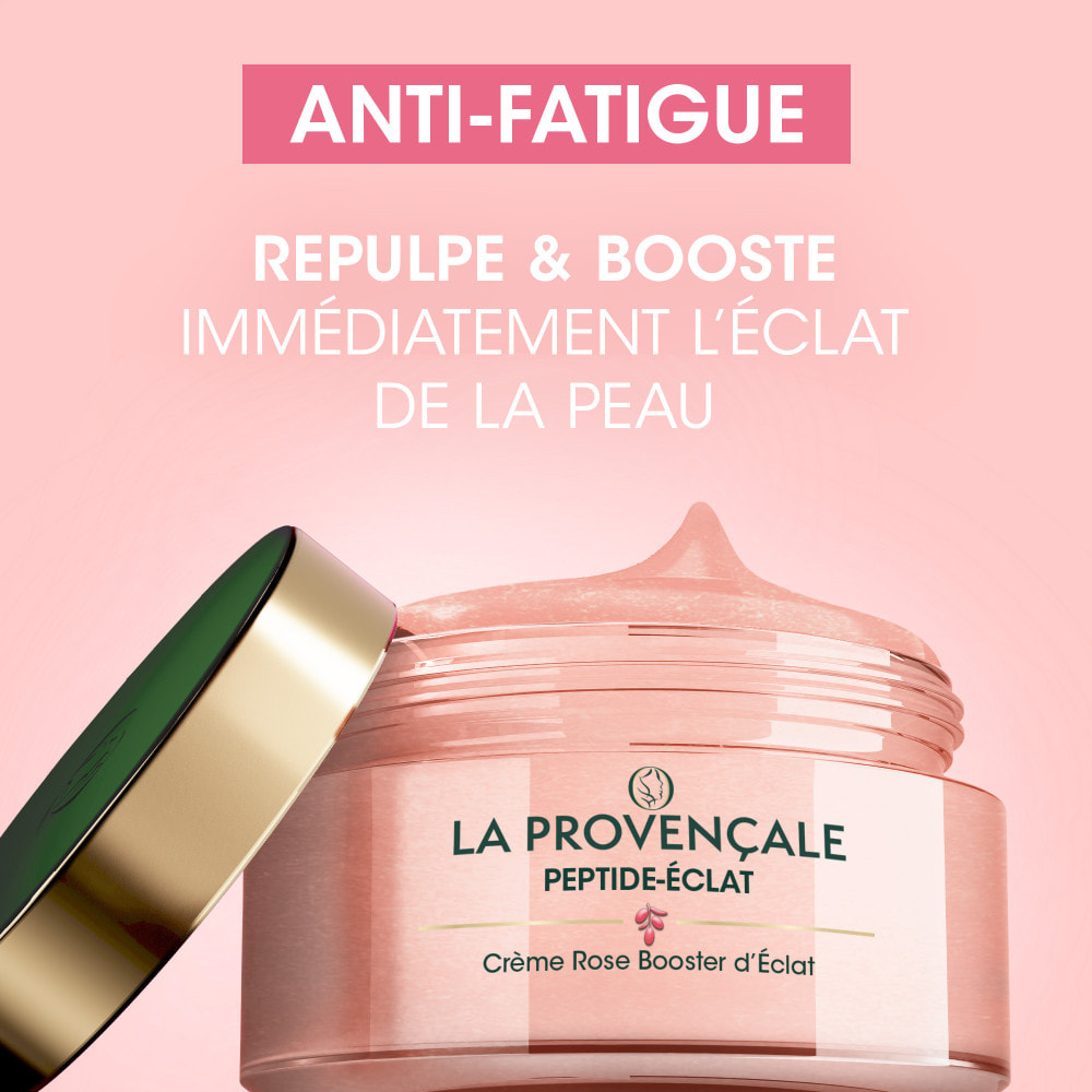 La Provençale - Routine Glow Sérum Rose & Crème Rose Booster d'Eclat Anti-fatigue Peptide-Eclat - Olive violette - Peptides & Pi