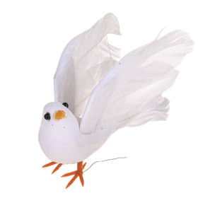 Colomba 15 Cm - Pezzi 12 - 15X10X4cm - Colore: Bianco - Bianchi Dino - Pulcini, Uccellini E Farfalle