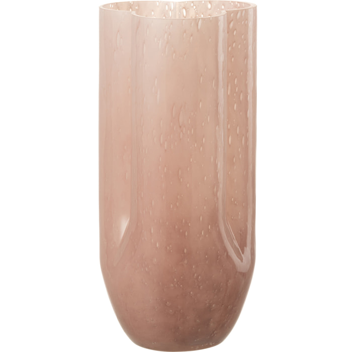 J-Line Vase Trikie Verre Rose