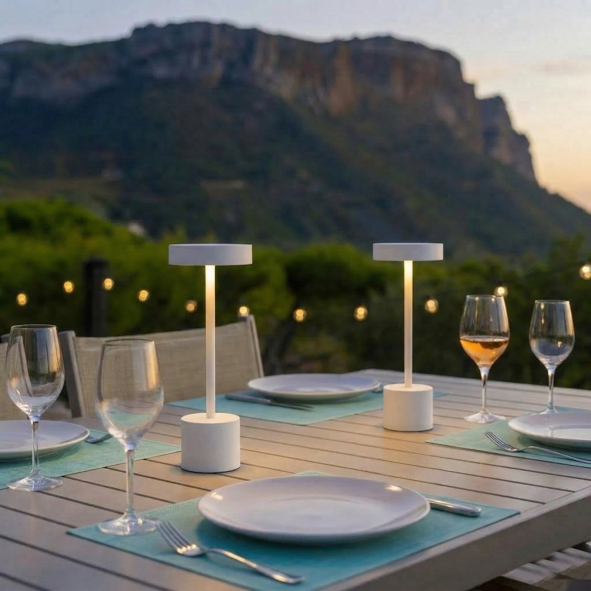 2 Lampe de table sans fil ROBY H30CM