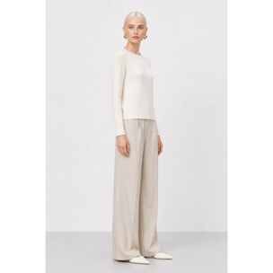Kocca - Maglia girocollo da donna in 100% lana a maniche lunghe Donna