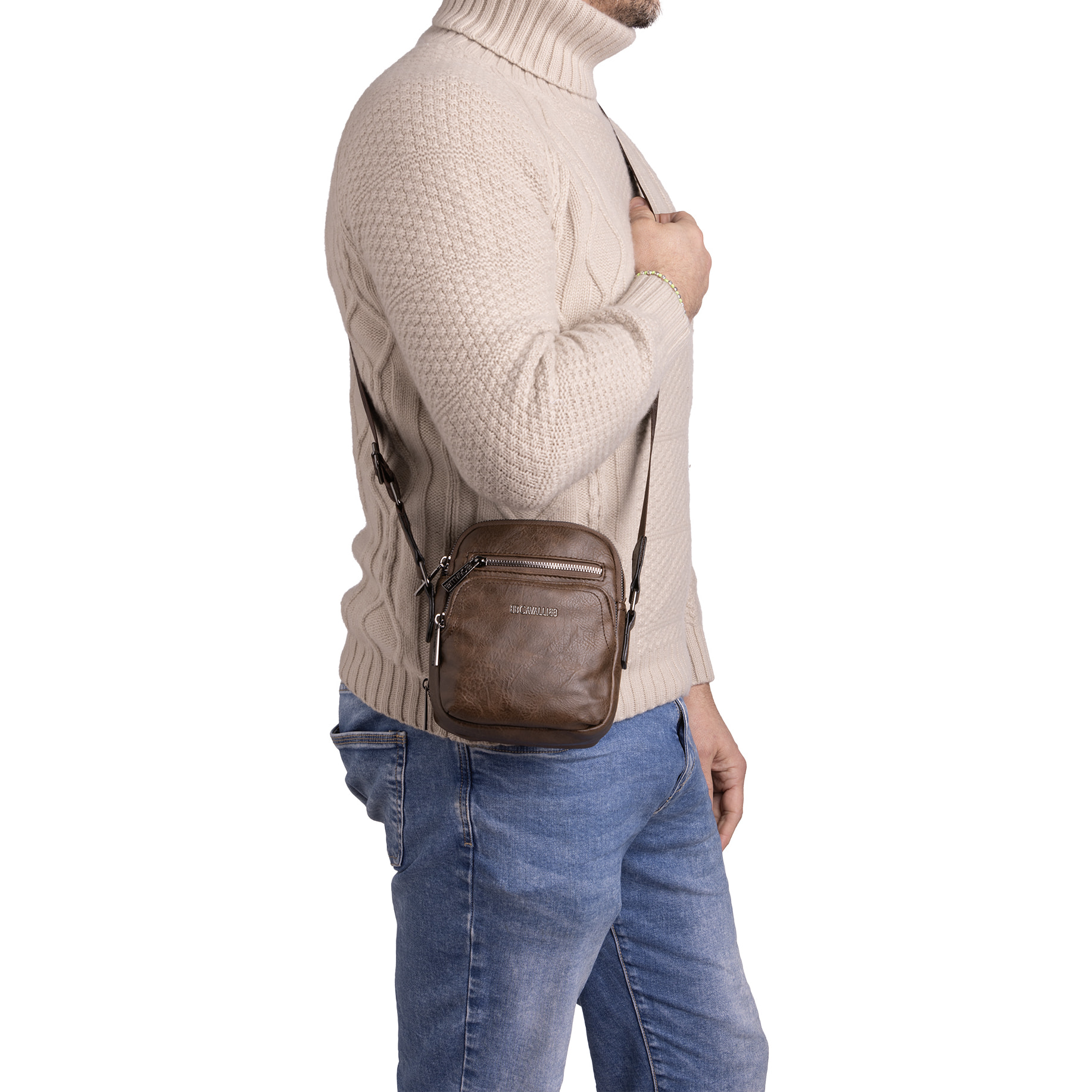 Borsa a tracolla  da uomo ecopelle Prodotto Vegano 18x15x9 cm