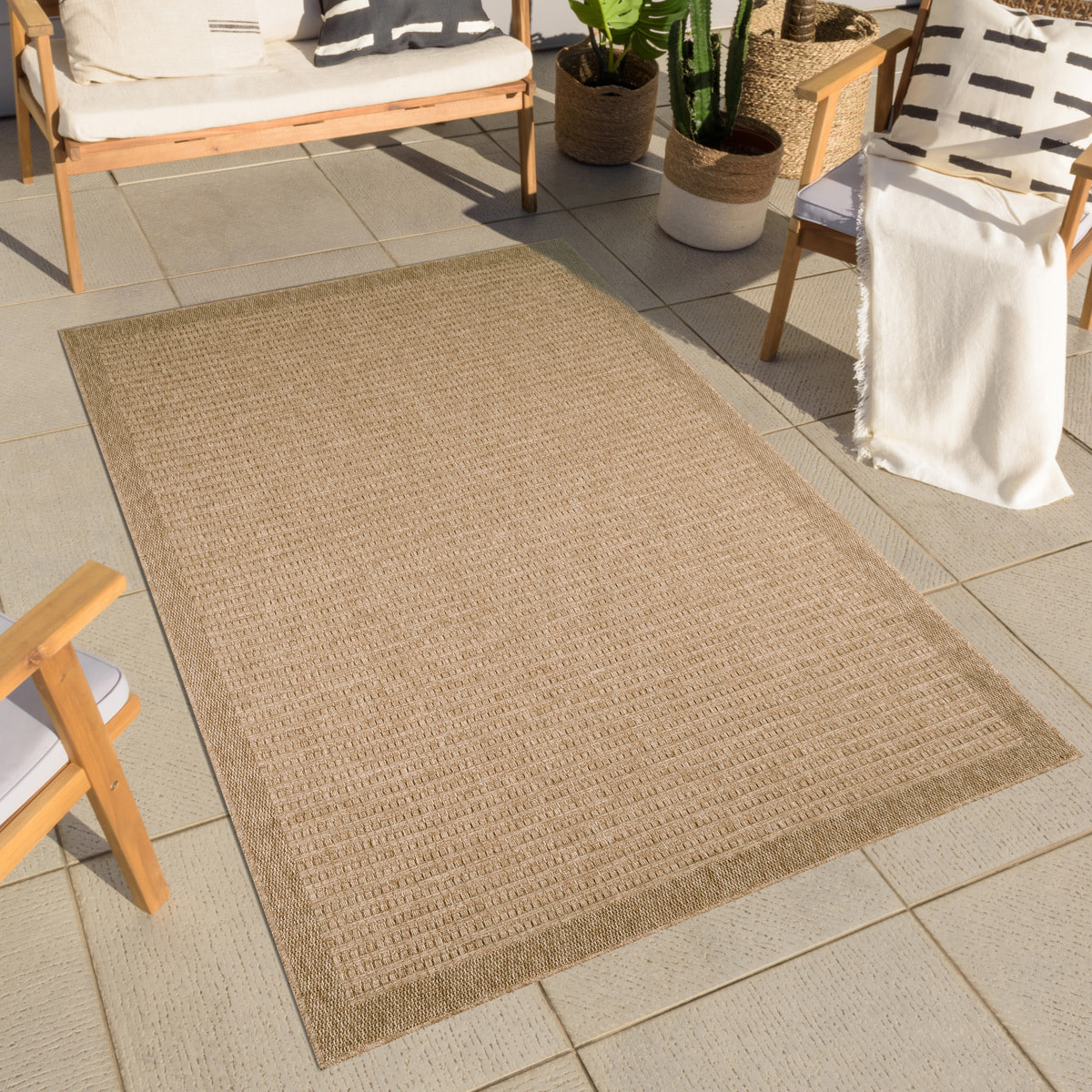 Nature - tapis aspect jute naturel beige