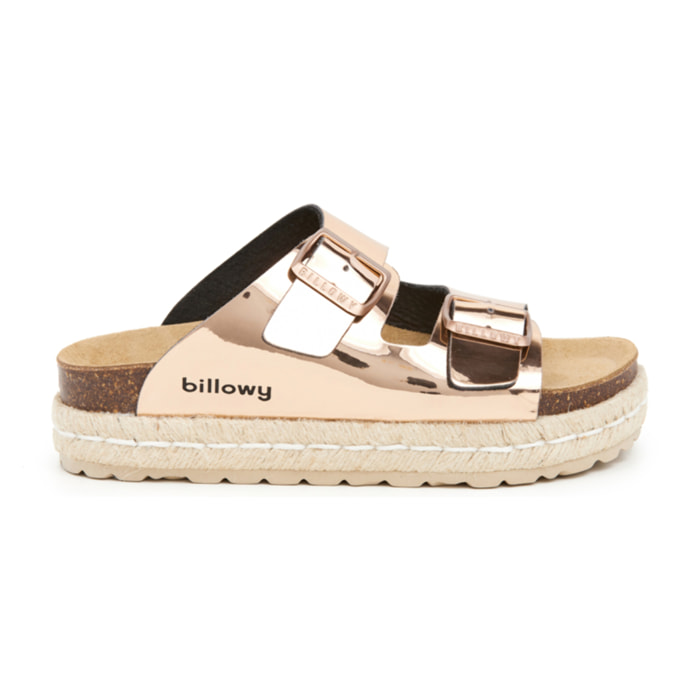 SANDALO CON ZEPPA BILLOWY ROSA