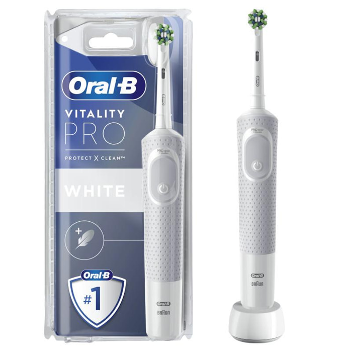 Oral-B - Vitality Pro - Blanche - Brosse À Dents Électrique