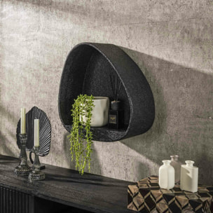 Etagère murale noire forme organique 45 cm TAJ