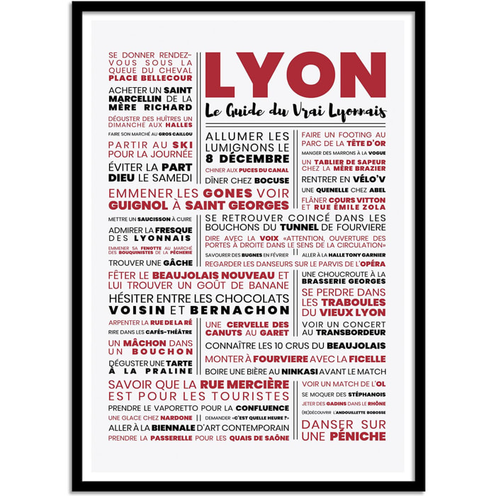 Affiche - Guide du vrai Lyonnais - Frog Posters
