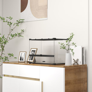 Boîte à reptiles fermeture sécurisée par rotation verre trempé noir