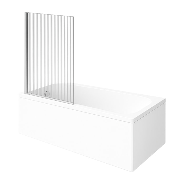 Baignoire droite VILLEROY & BOCH Architectura acrylique 160 x 70 cm  + Pare bain gauche AURYS Raywall chromé