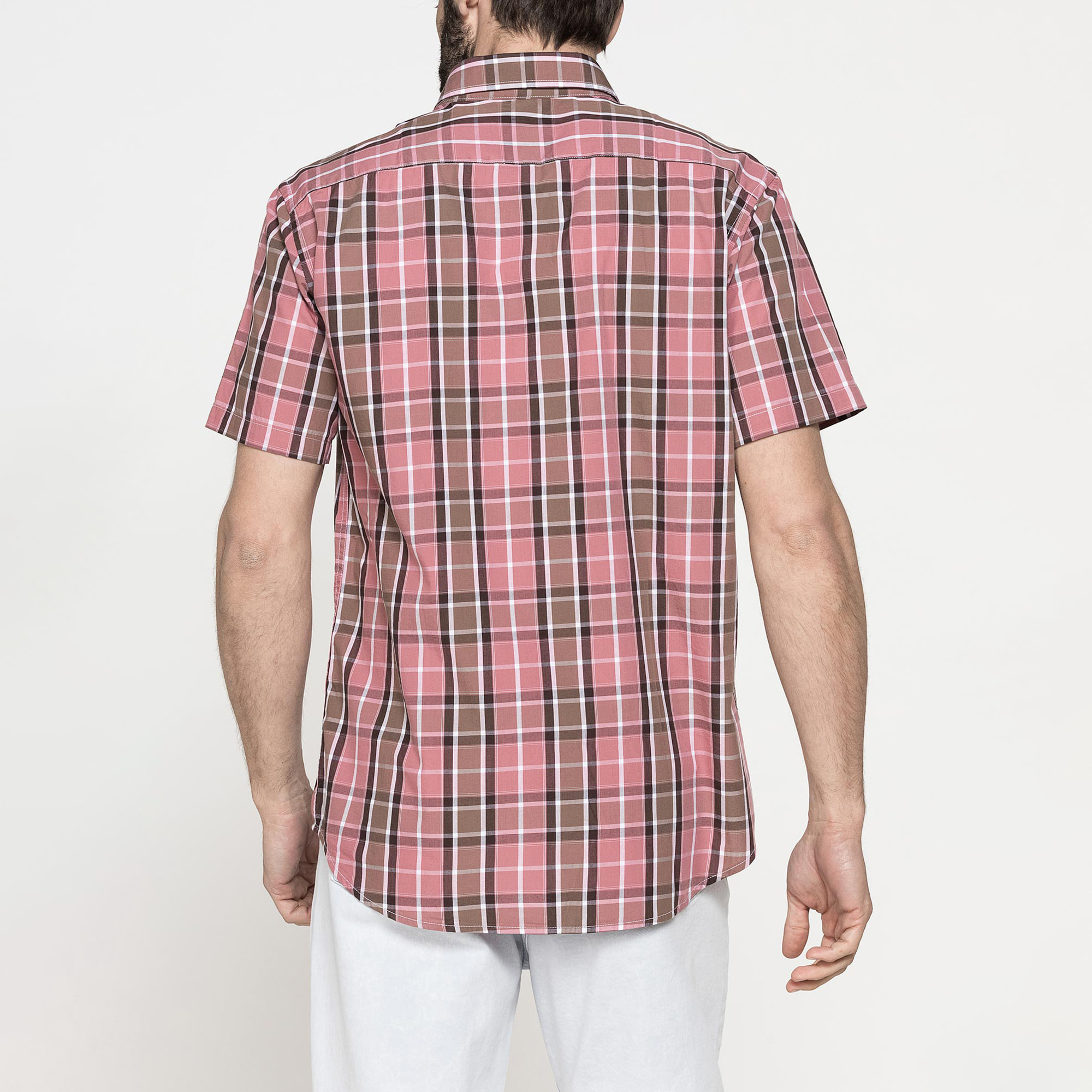 CAMICIA A MANICA CORTA IN COTONE CON FANTASIA