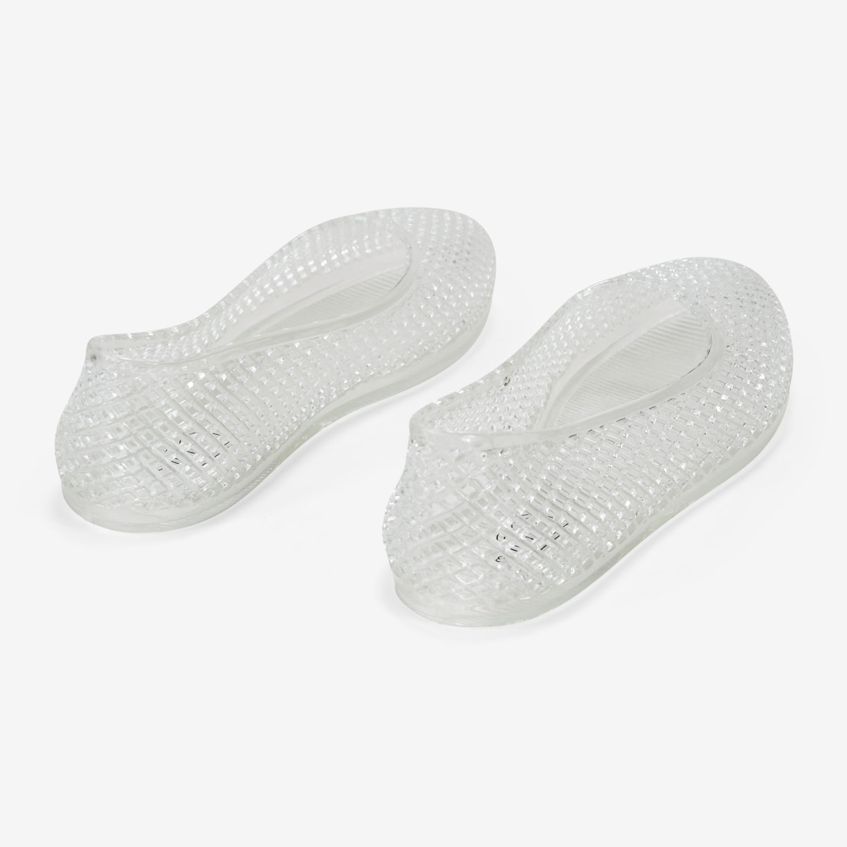 Bailarinas engomadas transparentes