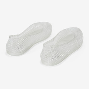 Bailarinas engomadas transparentes