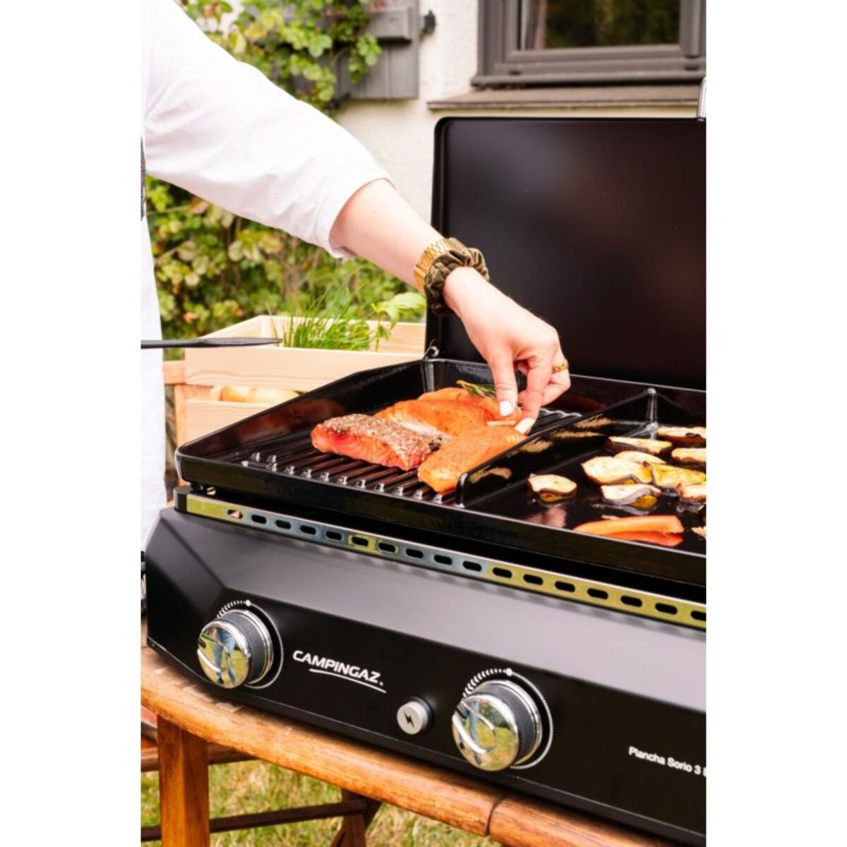 Plancha gaz CAMPINGAZ Sorio 3 LXD noir à poser, 73x40 cm