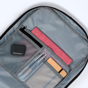 Zaino da viaggio connessione USB. Imbottito. Tasca imbottita per laptop. Comparto per scarpe