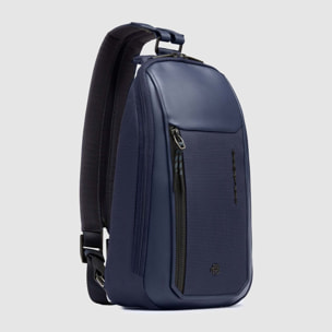 Piquadro Zaino monospalla uomo in tessuto riciclato