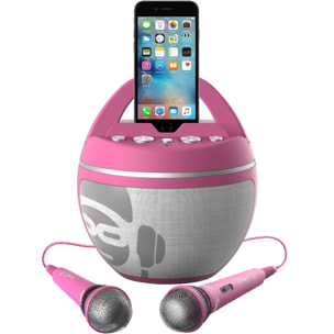 KARAOKE PARTY BALL ROSA 2 MICROS 40 WATT IDANCE