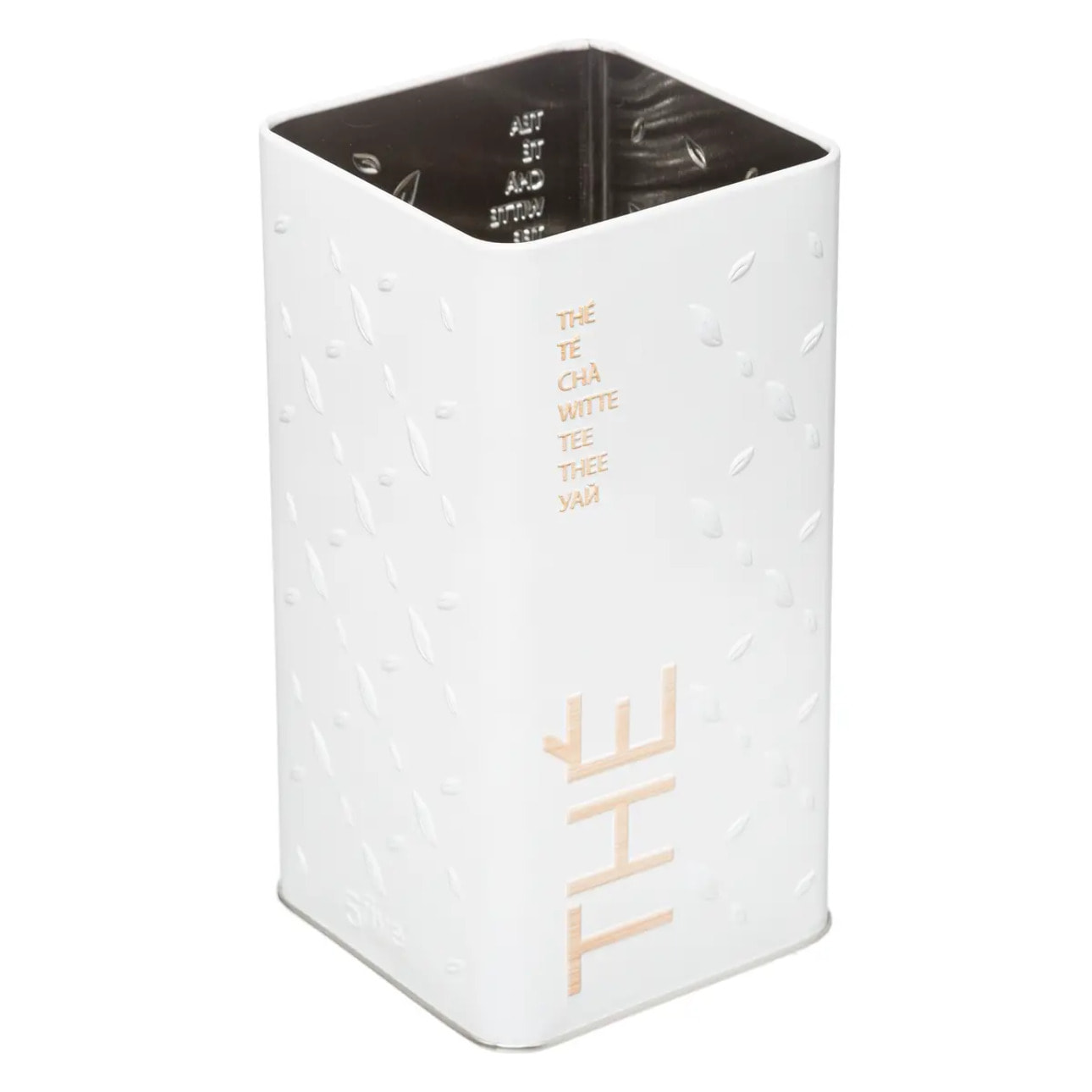 Boîte à thé vrac métal "Scandinave Nature" blanc