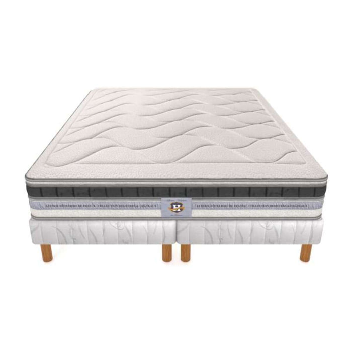 ENSEMBLE Cheverny - Matelas 2 Places + 2 Sommiers