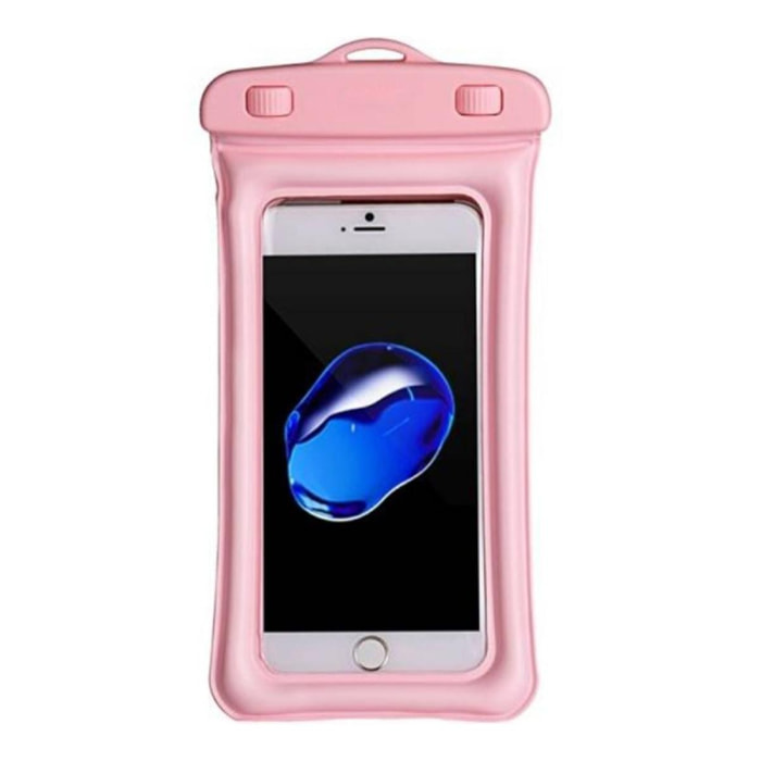 Pochette waterproof IPX8 pour smartphone jusqu'à 6 - Rose