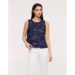 Top Azul Marino - Marinetis