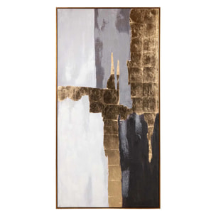 Cuadro Abstracto 80%pintado A Mano Foil 90x4x180 Cm