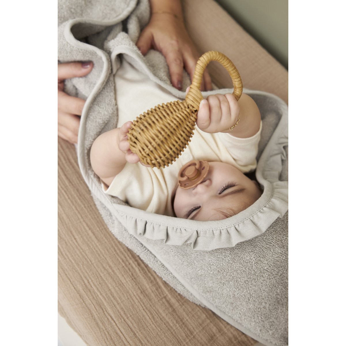 Capa Baño Con Volante Me-Terry