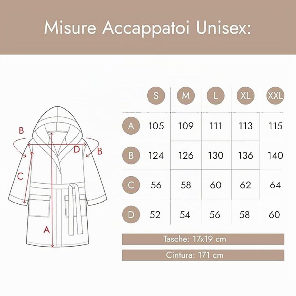 INTRECCI HOME Accappatoio Uomo e Donna, in Puro Cotone Jacquard 500 g, , Morbidezza Extra, Avvolgente, con Cappuccio e Tasche, Elegante e Confortevole,