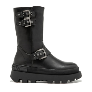 Botas Mujer Corte Bajo All Track Moto Negro D.Franklin