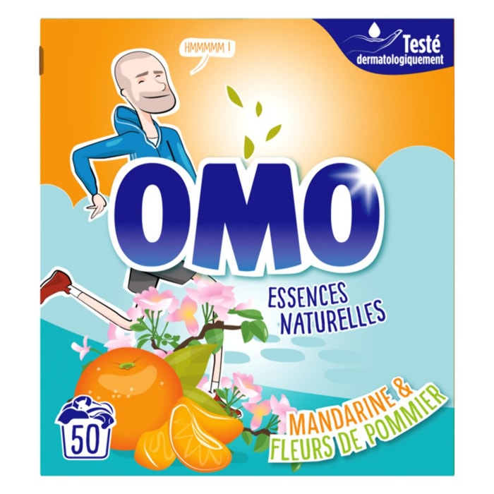 Pack de 3 - Omo - Lessive Poudre Mandarine & Fleurs de Pommier 50 Doses