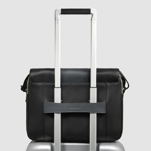Piquadro Borsa messenger in pelle porta pc con tasca per AirPods®, protezioni antiurto e RFID
