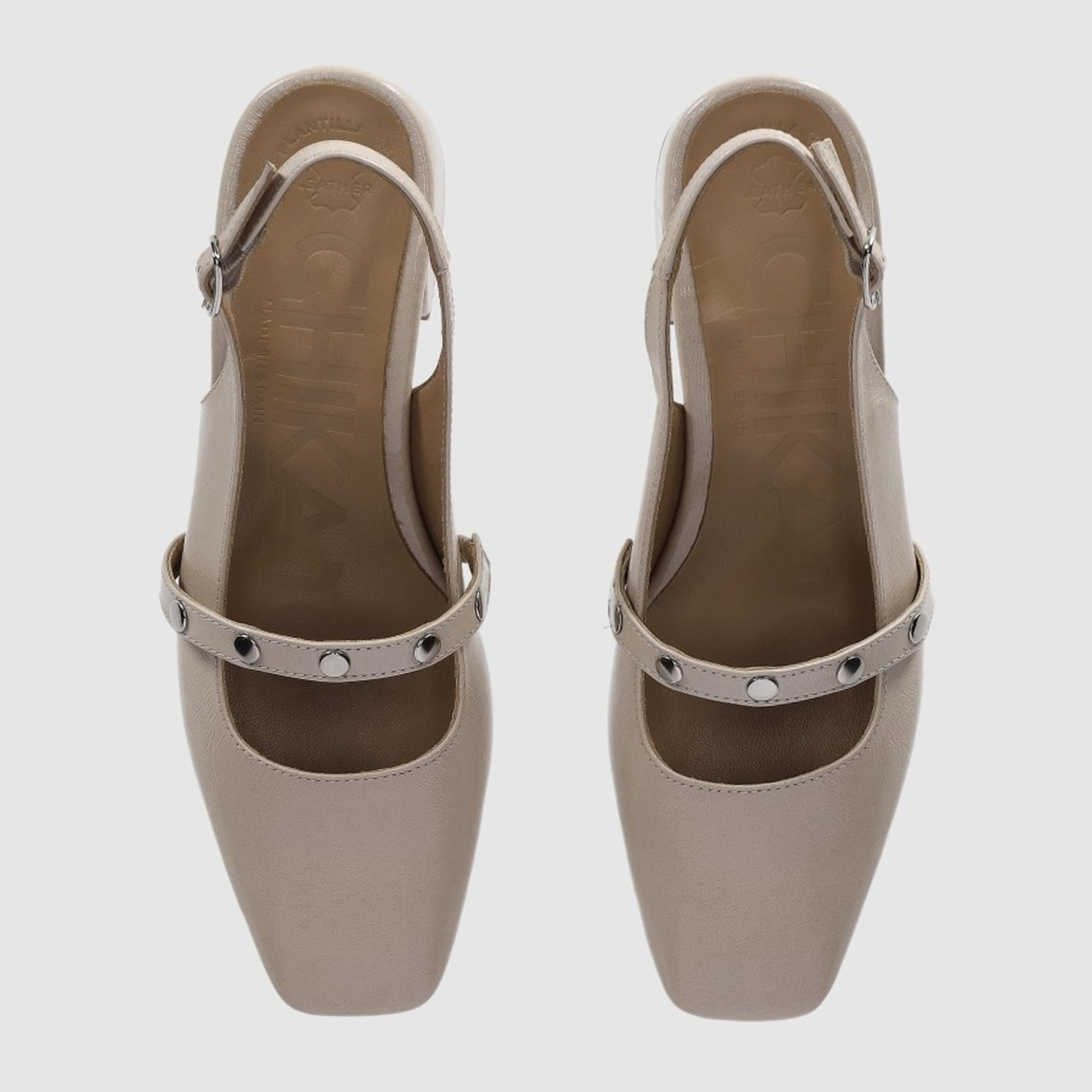 Zapatos - Beig - Tacón: 3 cm