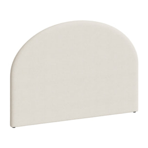 Tête de lit en tissu bouclé beige 160 cm - Eva