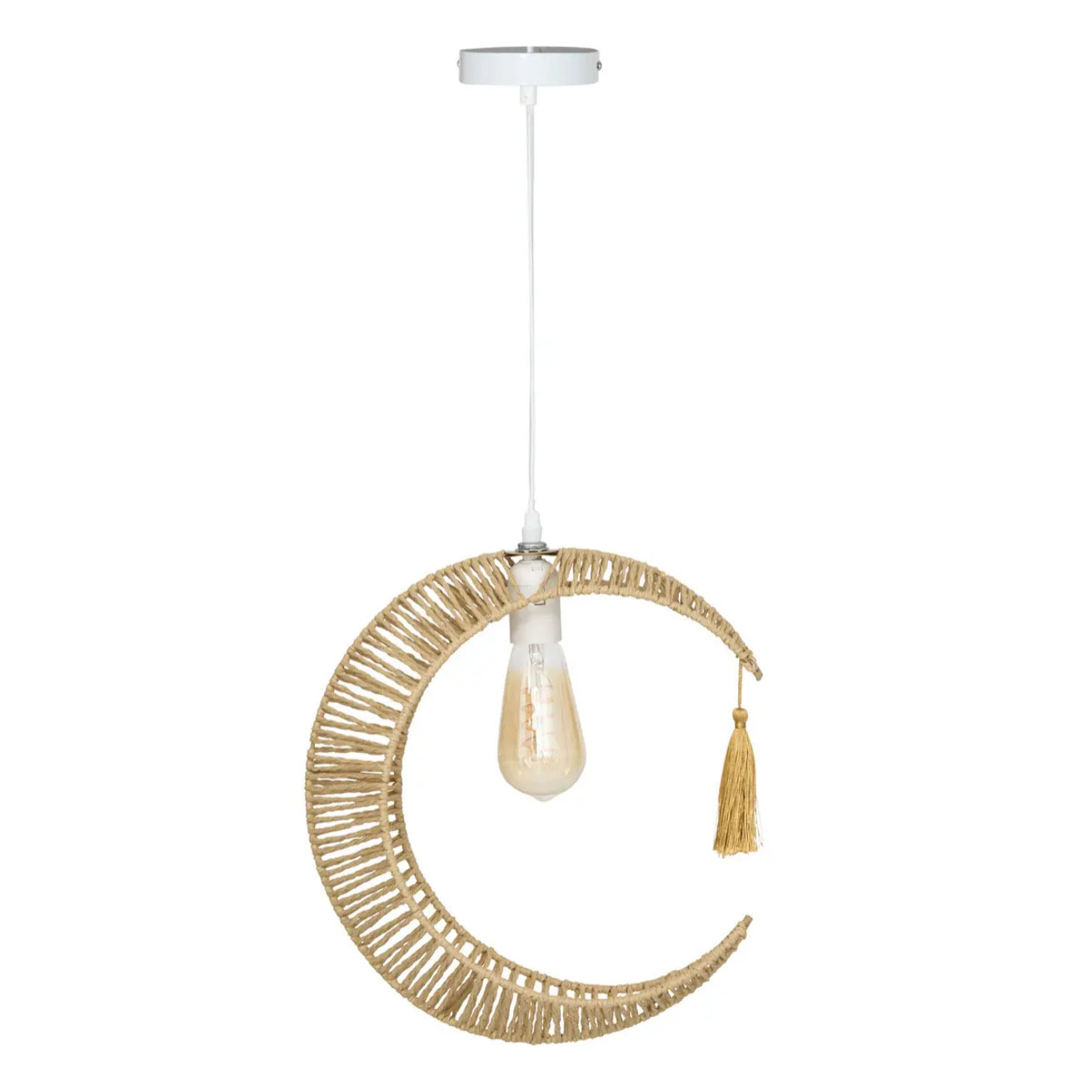 Suspension lune Bella H.33cm effet corde