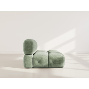 Grace - module d'assise en velours texturé - Vert sauge