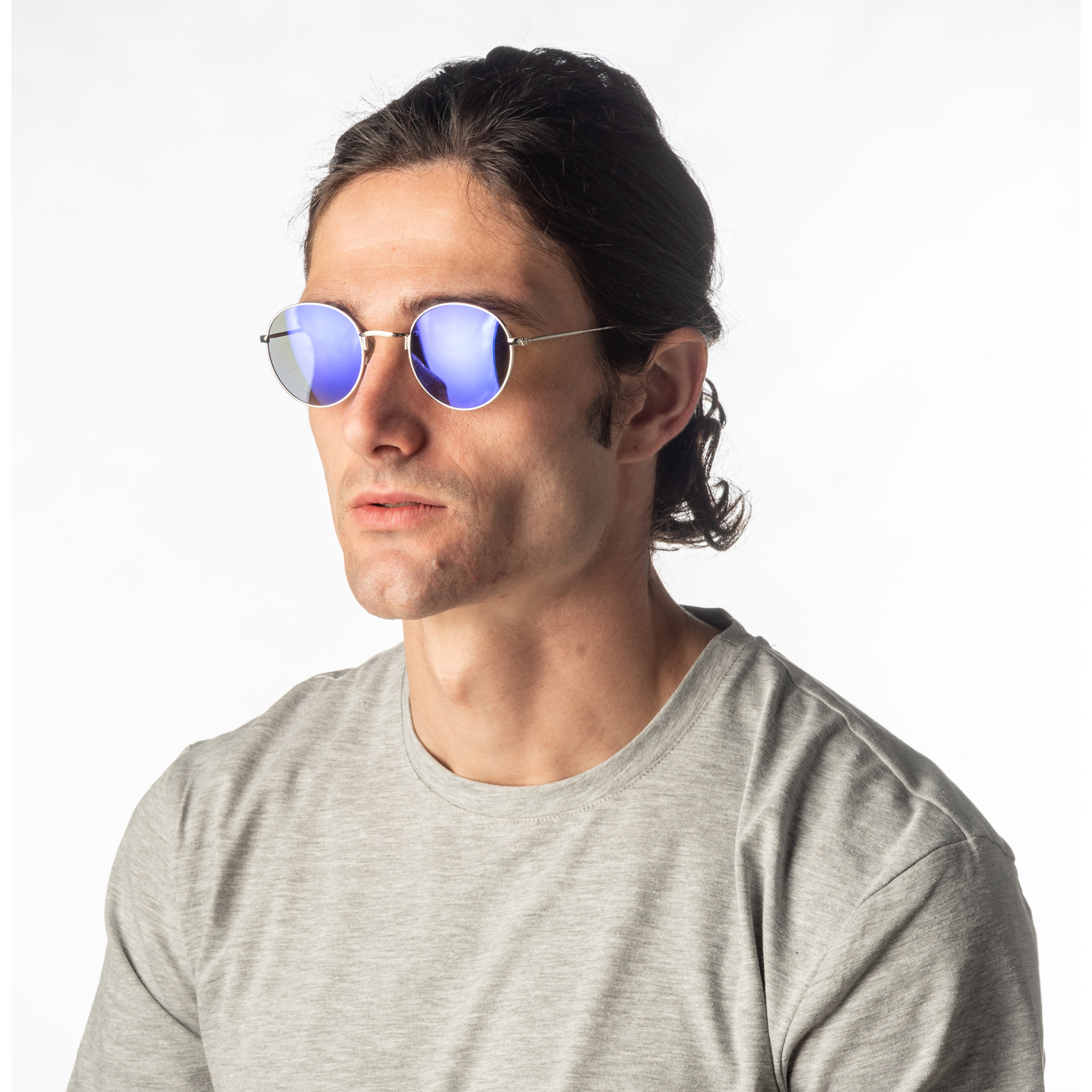 Gafas de sol OCEAN TOKYO - Plateado brillante / Revo azul
