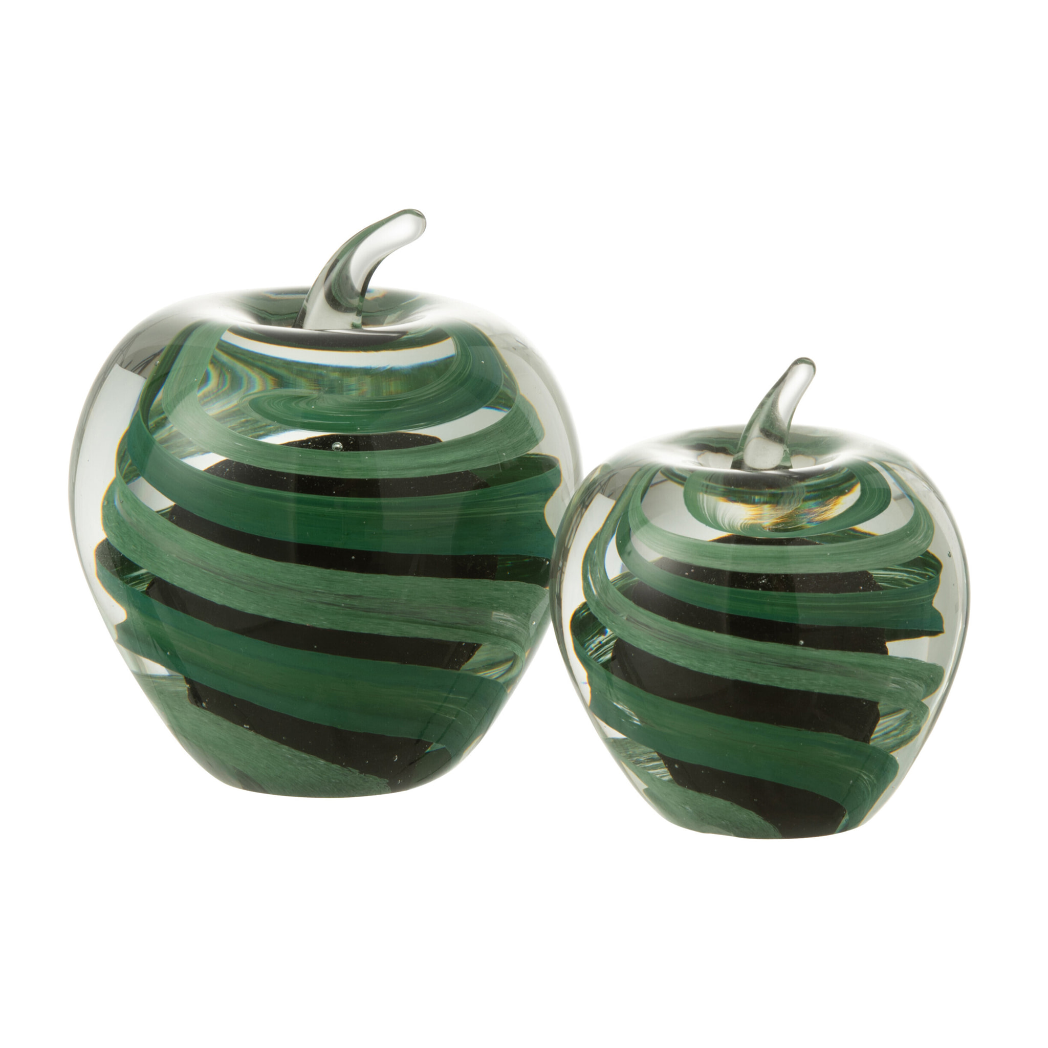 J-Line presse-papier Pomme - verre - vert - large