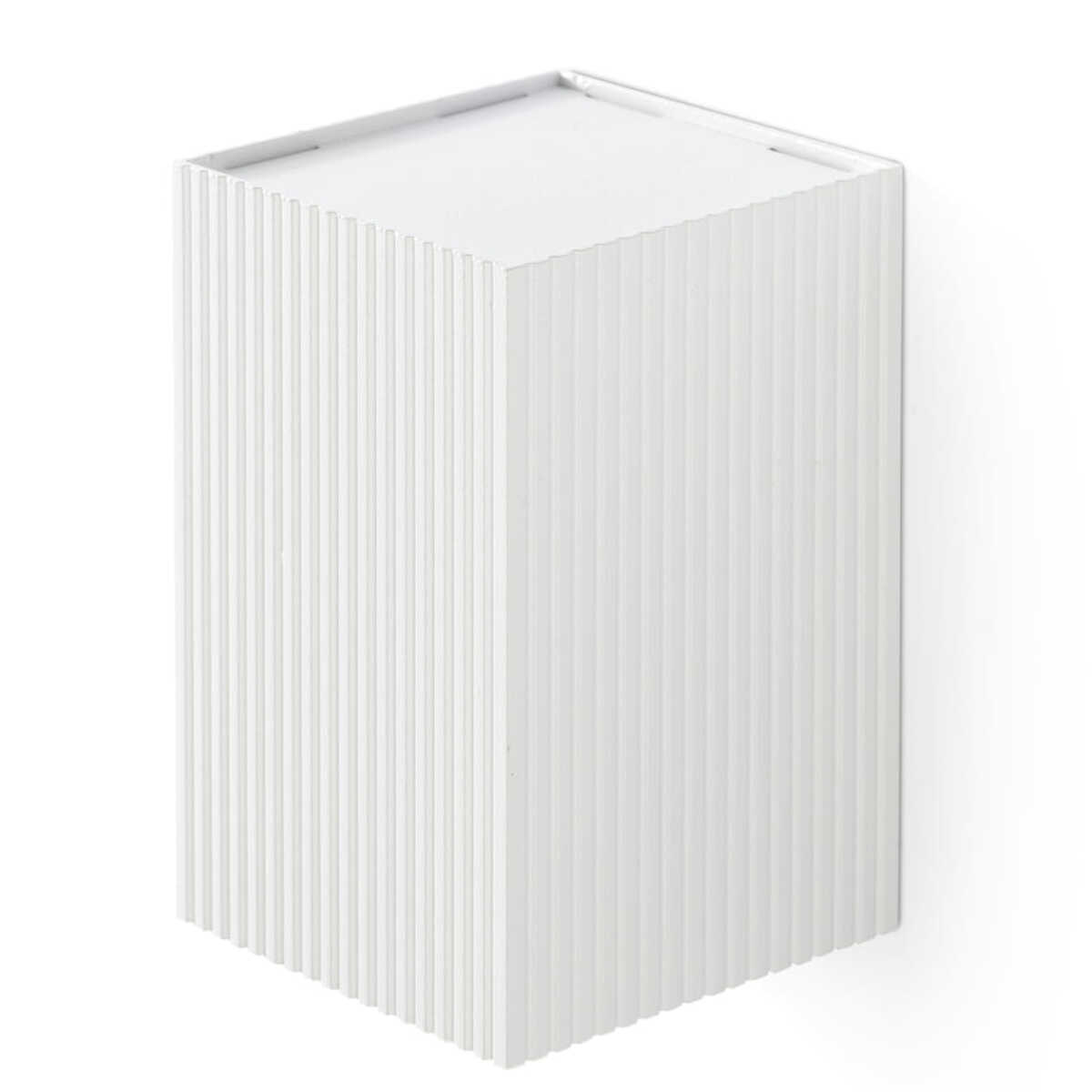 LUNE Applique carré blanche cannelée