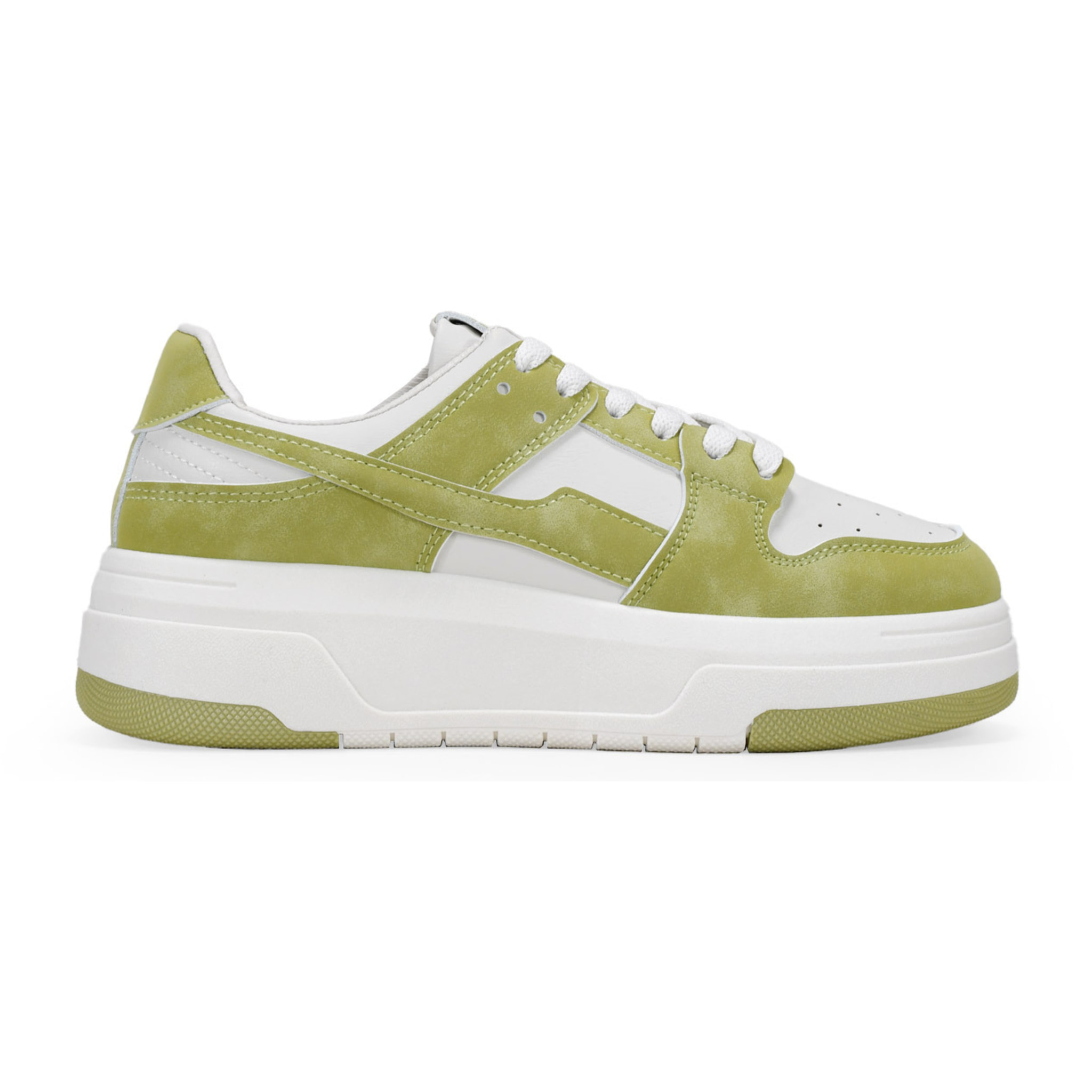 Zapatillas con plataforma verdes con cordones