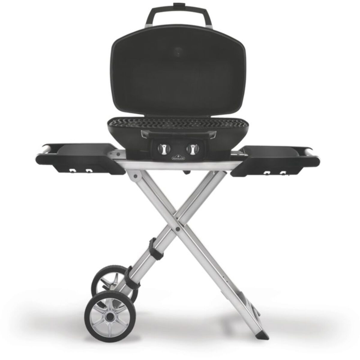Barbecue gaz NAPOLEON Travel Q Pro noir 2brûleurs sur chariot pliant, 54x37 cm