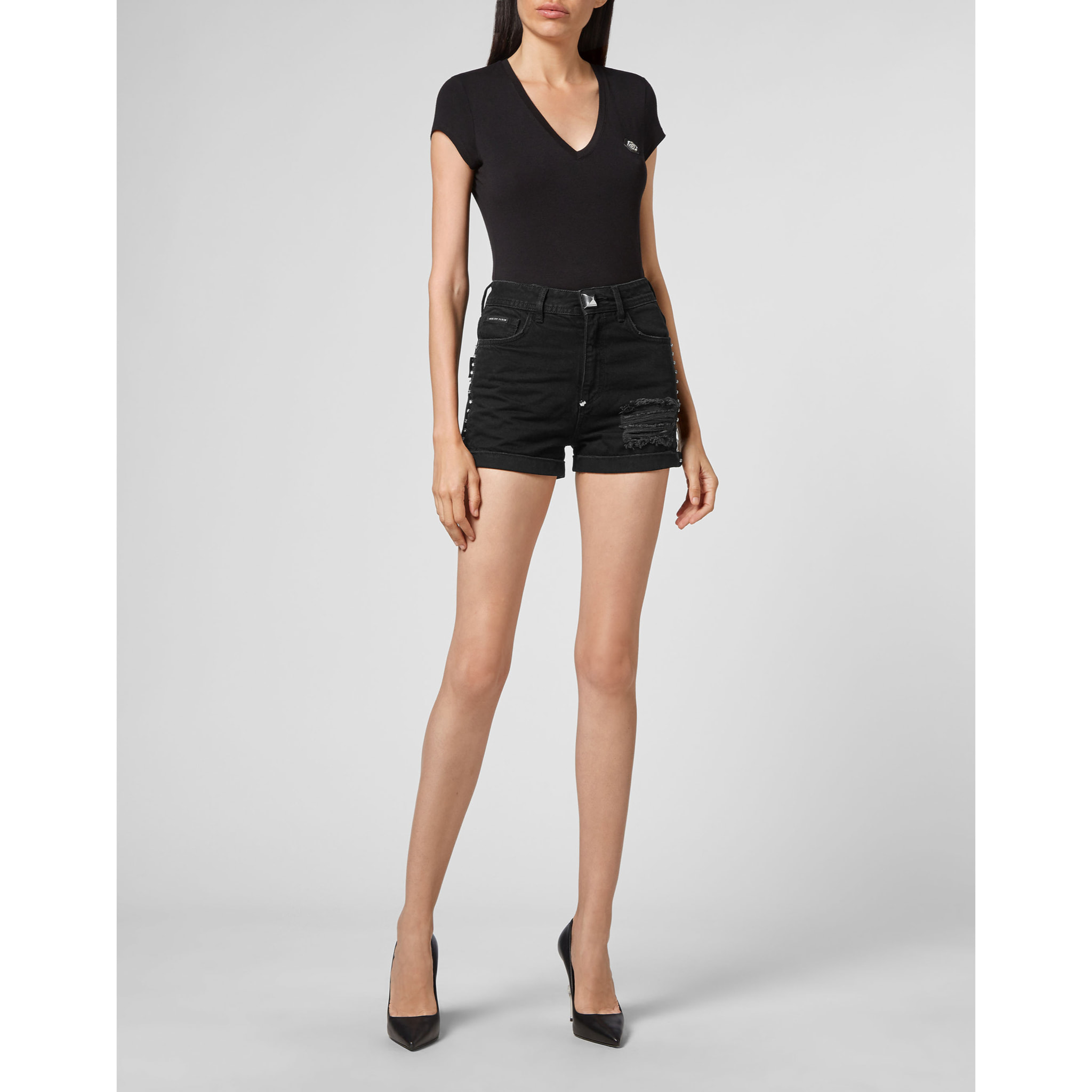 PHILIPP PLEIN Pantalones cortos vaqueros