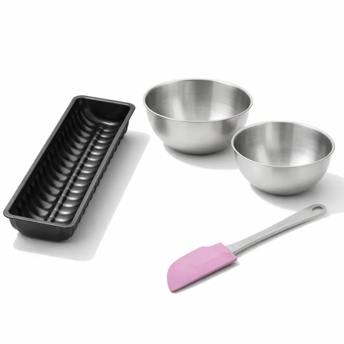 Set de 4 ustensiles de pâtisserie moule à gâteaux 2 bols et spatule pâtisserie Black mettallic Black mettallic Zenker  Black mettallic