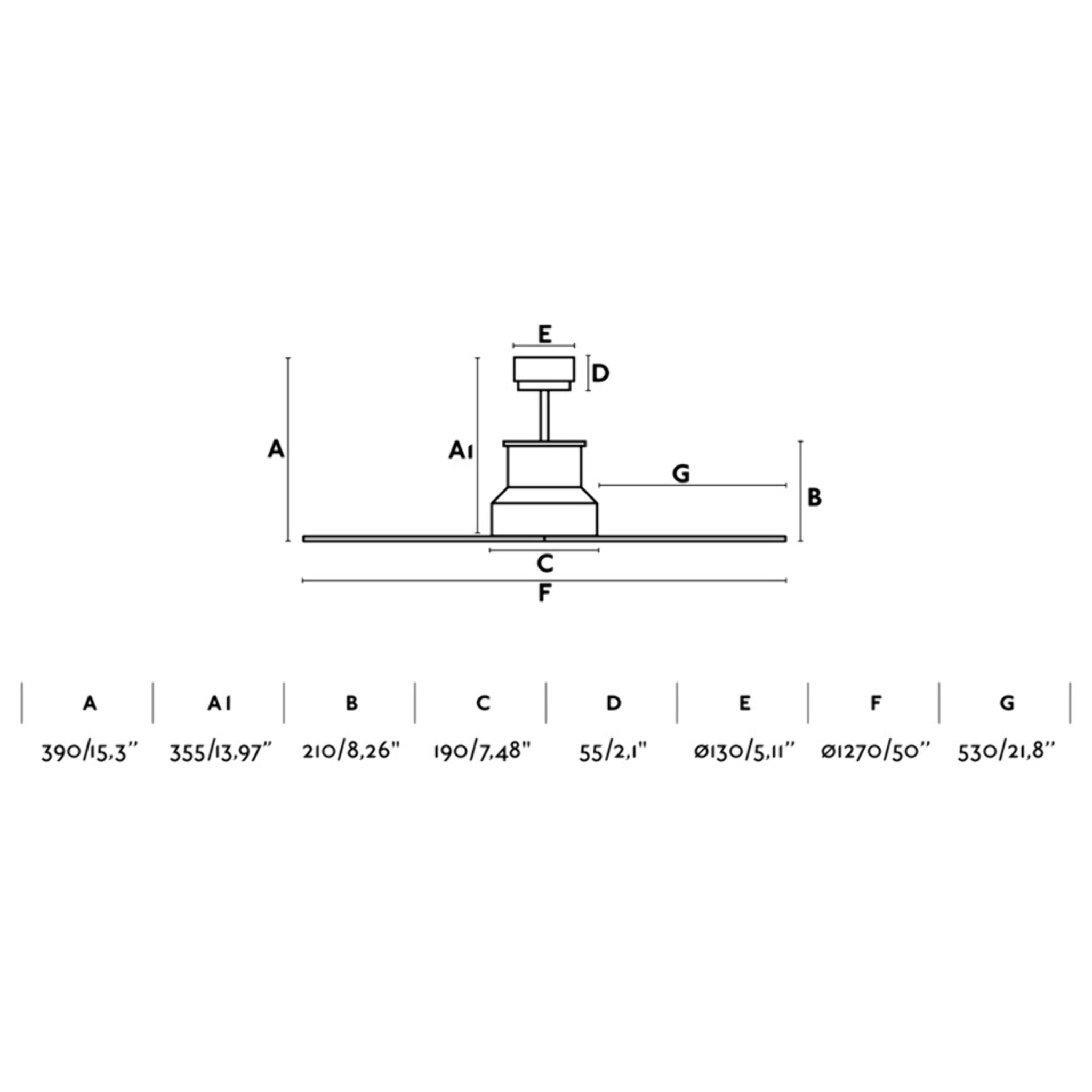 WINCHE M ventilatore da soffitto cromo DC