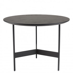 DALY - Table basse ronde noire 50x50cm piètement métal