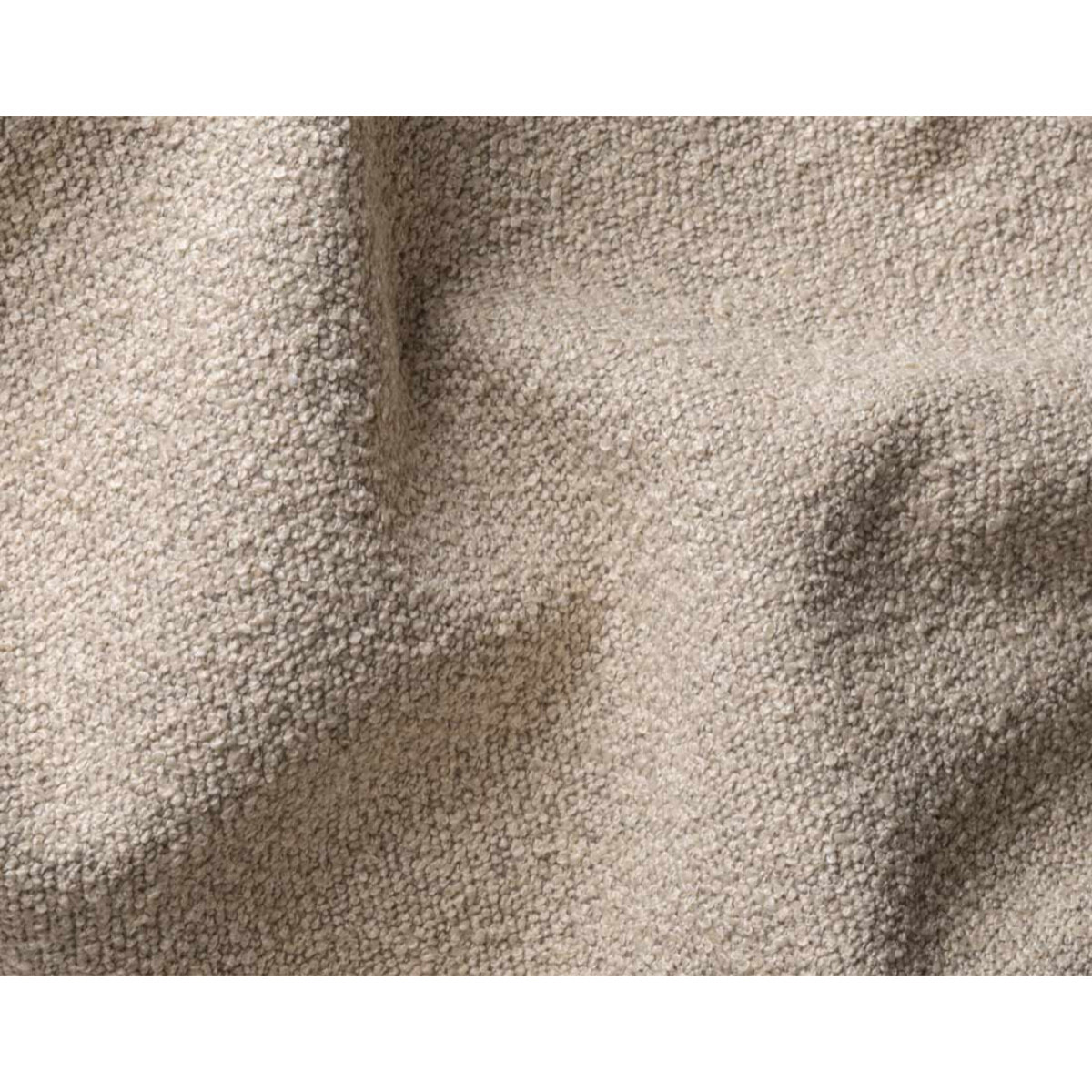 Flore - Canapé droit 3 places en tissu bouclette - Taupe