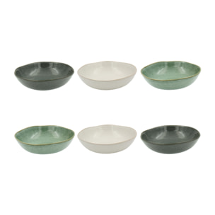 Lot de 6 assiettes creuses, MILA