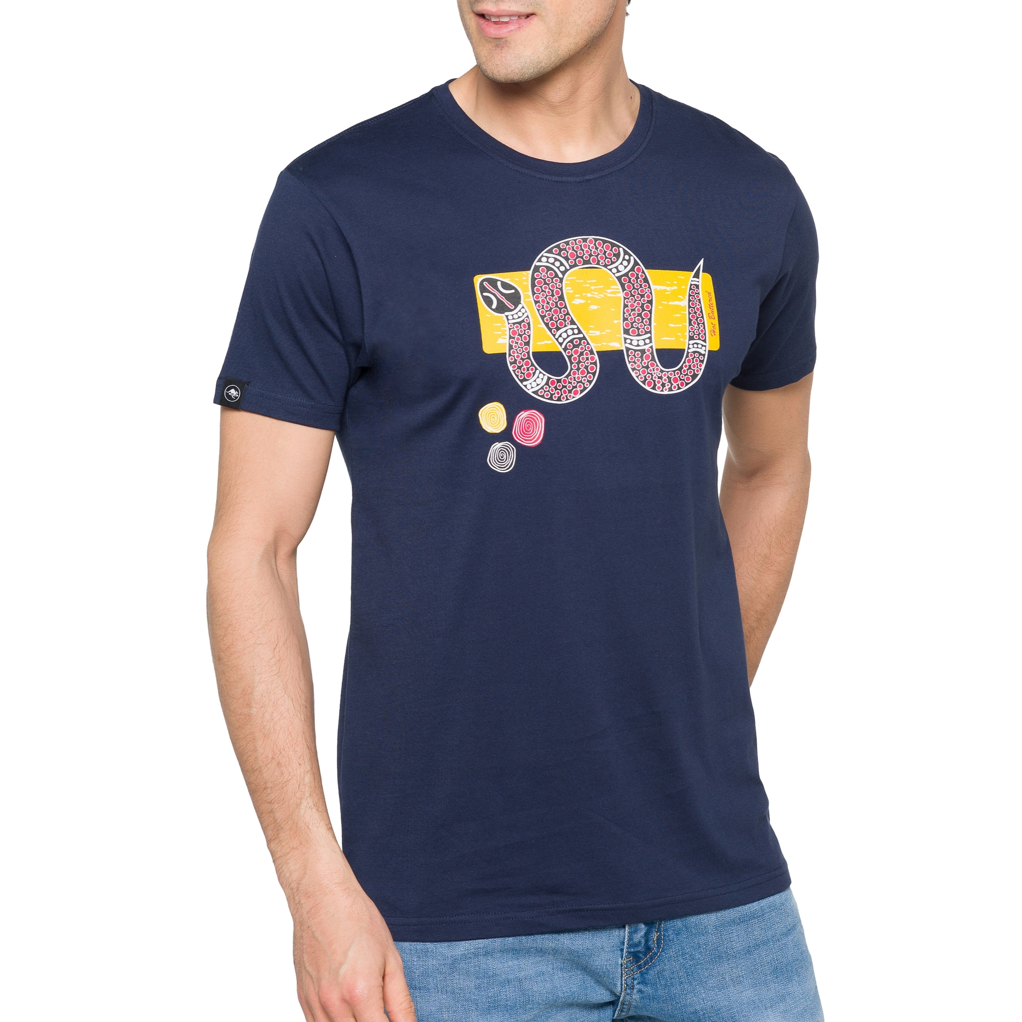 T-shirt in cotone 150 gr Taipan Hot Buttered Blu Navy.